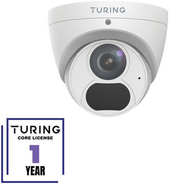 Turing Video TP-MED4M28-1Y CORE AI VSaaS License-Enabled 4MP Low Light Turret IP Camera, 2.8mm Fixed Lens - AiSurve.com - AI Surveillance: See, Analyze, Protect