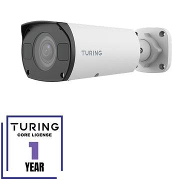 Turing Video TP-MMB8AV2-1Y CORE AI VSaaS License-Enabled 8MP Low Light Turret IP Camera, 2.8-12mm Motorized Varifocal Lens - AiSurve.com - AI Surveillance: See, Analyze, Protect