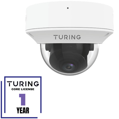 Turing Video TP-MMD4MV2-1Y CORE AI VSaaS License-Enabled 4MP Low Light Dome IP Camera, 2.7-13.5mm Motorized Varifocal Lens - AiSurve.com - AI Surveillance: See, Analyze, Protect