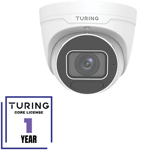Turing Video TP-MVD8MV2-1Y CORE AI VSaaS License-Enabled 8MP Low Light Turret IP Camera, 2.8-12mm Motorized Varifocal Lens - AiSurve.com - AI Surveillance: See, Analyze, Protect